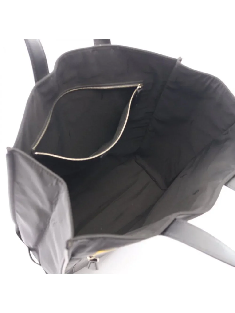 Fendi Tote Bugs Monster Black Nylon Leather